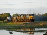 CSXT 476 Leads M427 at the Scarborough Marsh